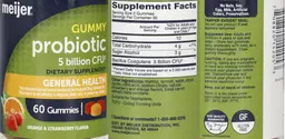Label for Probiotic 5 Billion CFU Gummy