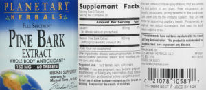 Full Spectrum Pine Bark Extract 150 mg