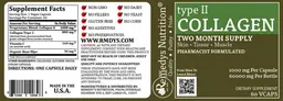 Label for Collagen Type II 1000 mg