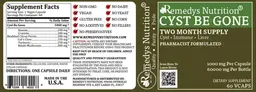 Label for Cyst Be Gone
