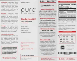 Label for BioActive B12
