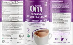 Label for Mushroom Hot Chocolate Blend