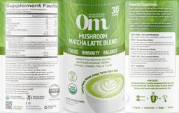 Label for Mushroom Matcha Latte Blend
