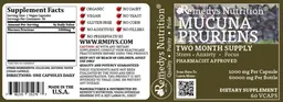 Label for Mucuna Pruriens 1000 mg