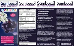 Label for Black Elderberry for Kids Berry Flavor