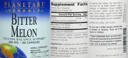 Label for Bitter Melon 500 mg