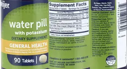 Label for Water Pill with Potassium