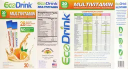 Label for EcoDrink Multivitamin Orange