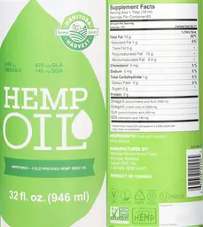 Label for Hemp Oil