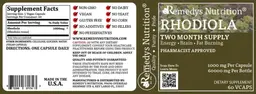 Label for Rhodiola 1000 mg