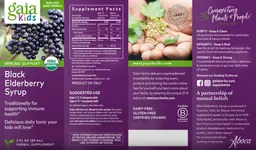 Label for Black Elderberry Syrup