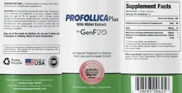 Label for Profollica Plus with Millet Extract