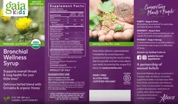 Label for Bronchial Wellness Syrup