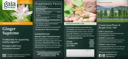 Label for Ginger Supreme