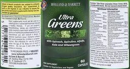 Label for Ultra Greens