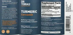Label for Turmeric Curcumin