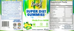 Label for Super Diet Gummies+