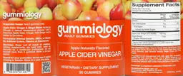 Label for Apple Cider Vinegar Apple Naturally Flavored