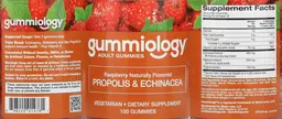Label for Propolis & Echinacea Raspberry Naturally Flavored
