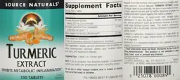 Label for Turmeric Extract