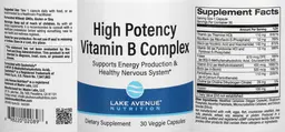 Label for High Potency Vitamin B Complex