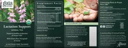 Label for Lactation Support Herbal Tea