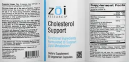 Label for Cholesterol Support