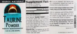 Label for Taurine Powder
