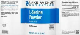 Label for L-Serine Powder Unflavored
