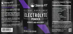 Label for Electrolyte Powder Grape