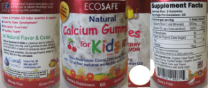 Calcium Gummies for Kids Cherry Flavor