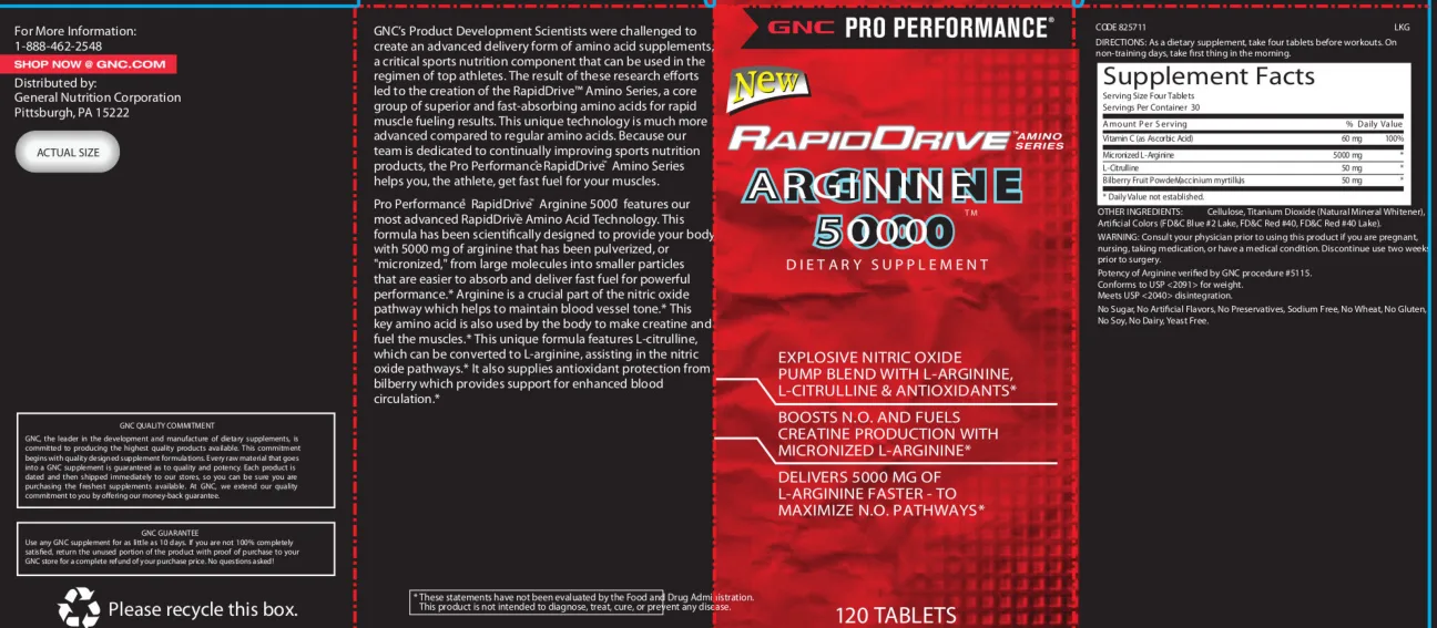 Label for RapidDrive Arginine 5000