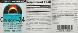 Label for Ginkgo-24 120 mg