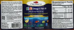 Label for Kids Omega-3 Fish Oil Natural Lemon Flavor