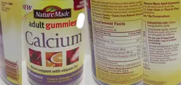 Label for Calcium Adult Gummies 