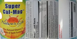 Label for Super Cal-Mag