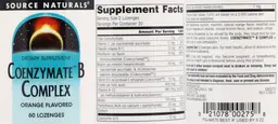 Label for Coenzymate B Complex Orange Flavored