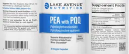 Label for PEA with PQQ