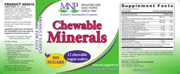 Label for Chewable Minerals
