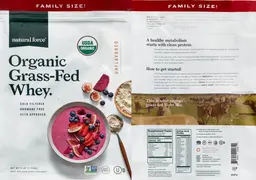 Label for Organic Grass-Feed Whey Unflavored