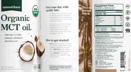 Label for Organic MCT Oil Unflavored