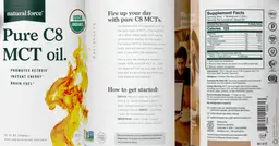 Label for Pure C8 MCT Oil Unflavored