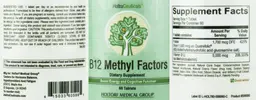 Label for B12 Methyl Factors