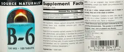 Label for B-6 100 mg
