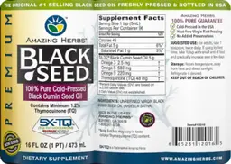 Label for Premium Black Seed