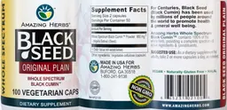 Label for Whole Spectrum Black Seed Original Plain