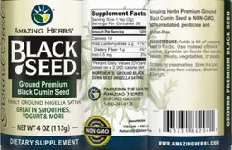 Label for Black Seed Ground Premium Black Cumin Seed