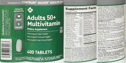 Label for Adults 50+ Multivitamin
