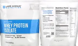 Label for Whey Protein Isolate Creamy Vanilla
