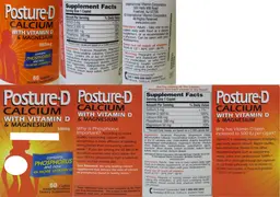 Label for Posture-D Calcium 600 mg with Vitamin D & Magnesium